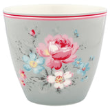 SECONDS OUTLET #1 GreenGate Stoneware Latte Cup Marie Grey H 9 cm