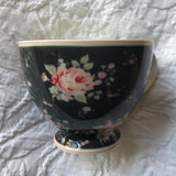 SECONDS OUTLET #5 GreenGate Stoneware Teacup Marley Dark Grey H 9 cm - Limited Edition Mid-season Collection