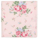 GreenGate Cotton Napkin With Lace Marley Pale Pink 40 x 40 cm