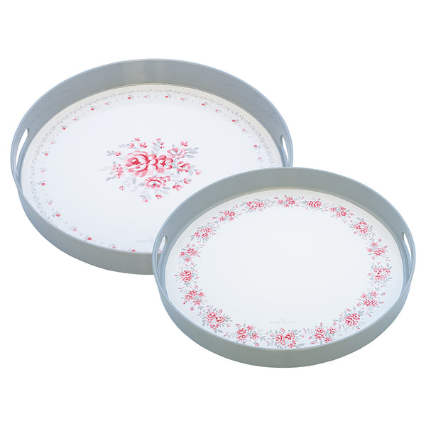 GreenGate Tray Flora Vintage Round Set Of Two Pieces L 34 cm