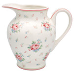 GreenGate Stoneware Creamer Round Marley White H 12 cm