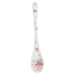 GreenGate Stoneware Spoon Flora White L 15.5 cm